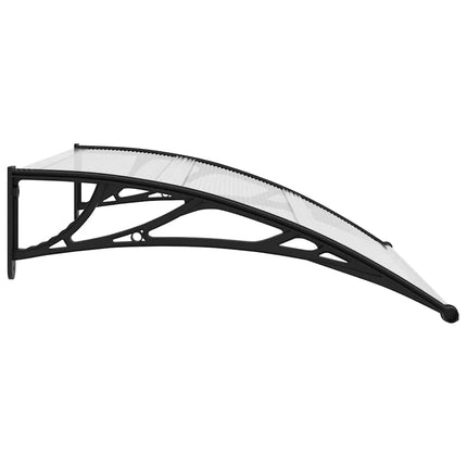 Door Canopy Black and Transparent 47.2"x29.5" PC