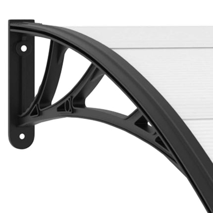 Door Canopy Black and Transparent 47.2"x29.5" PC
