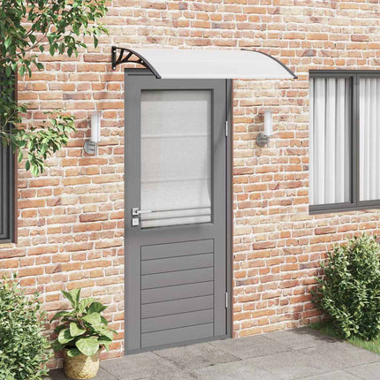Door Canopy Black and Transparent 47.2"x29.5" PC