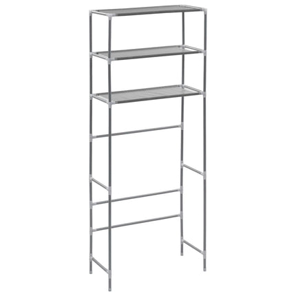 3-Tier Storage Rack over Laundry Machine Silver 27.2"x11"x66.5