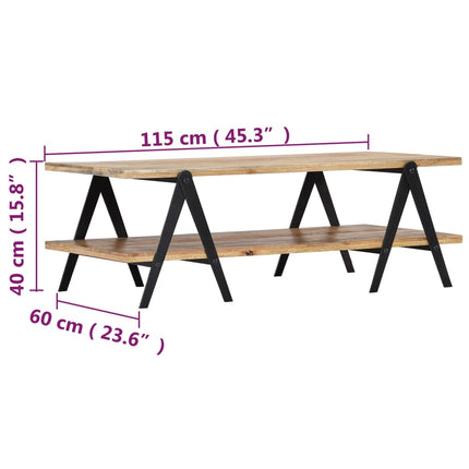 Coffee Table 45.3"x23.6"x15.7" Solid Mango Wood