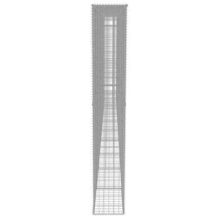 Gabion Wall with Covers Galvanized Steel 236.2"x11.8"x78.7