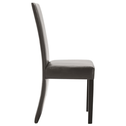 Dining Chairs 4 pcs Gray Faux Leather