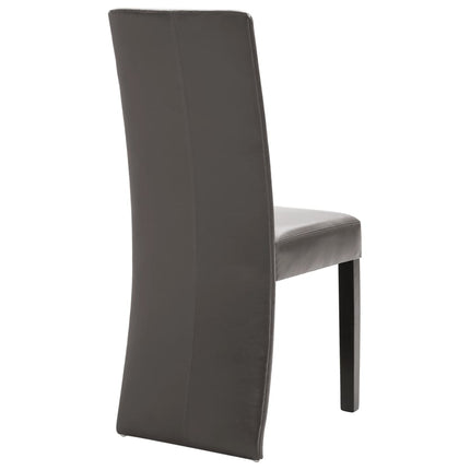 Dining Chairs 4 pcs Gray Faux Leather