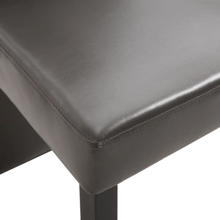 Dining Chairs 4 pcs Gray Faux Leather