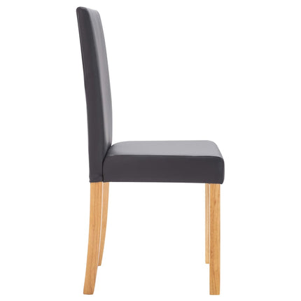 Dining Chairs 4 pcs Gray Faux Leather
