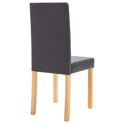 Dining Chairs 4 pcs Gray Faux Leather