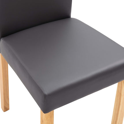 Dining Chairs 4 pcs Gray Faux Leather