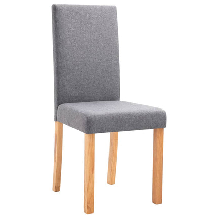 Dining Chairs 2 pcs Light Gray Fabric