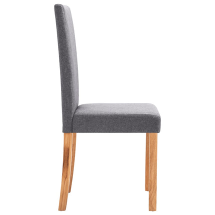 Dining Chairs 2 pcs Light Gray Fabric