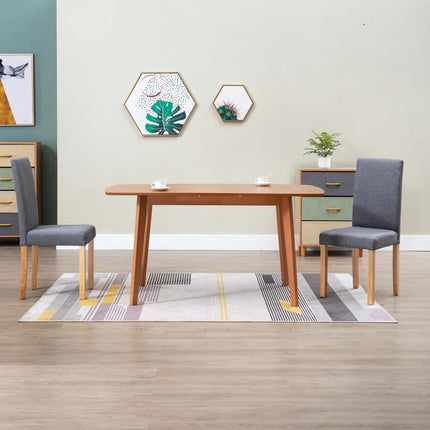 Dining Chairs 2 pcs Light Gray Fabric