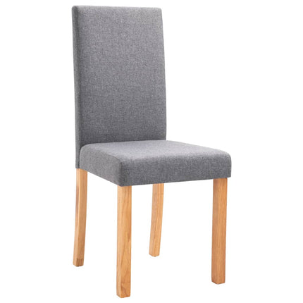 Dining Chairs 4 pcs Light Gray Fabric