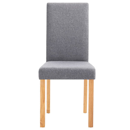 Dining Chairs 4 pcs Light Gray Fabric