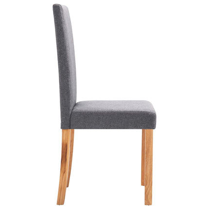 Dining Chairs 4 pcs Light Gray Fabric