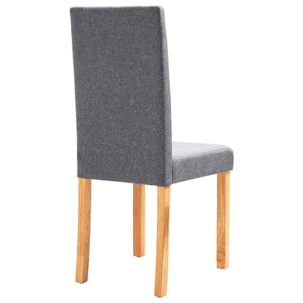 Dining Chairs 4 pcs Light Gray Fabric
