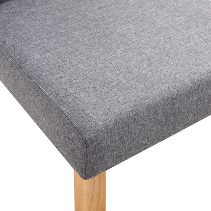 Dining Chairs 4 pcs Light Gray Fabric