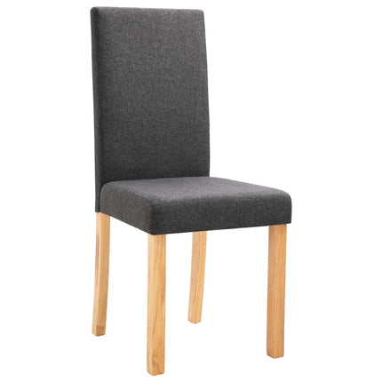 Dining Chairs 2 pcs Dark Gray Fabric