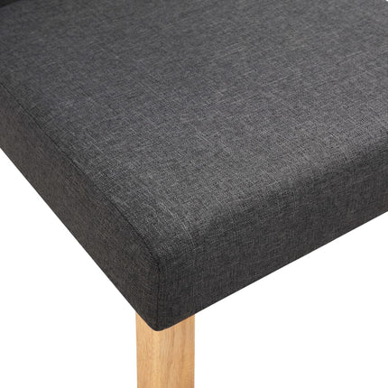 Dining Chairs 2 pcs Dark Gray Fabric
