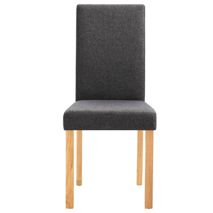 Dining Chairs 4 pcs Dark Gray Fabric