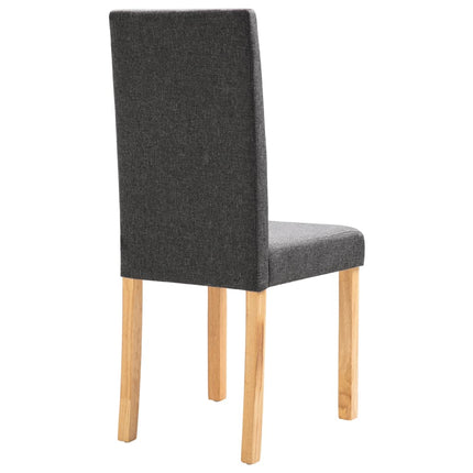 Dining Chairs 4 pcs Dark Gray Fabric