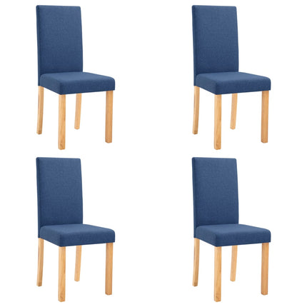Dining Chairs 4 pcs Blue Fabric