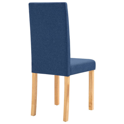 Dining Chairs 4 pcs Blue Fabric