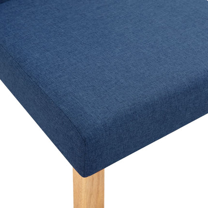 Dining Chairs 4 pcs Blue Fabric