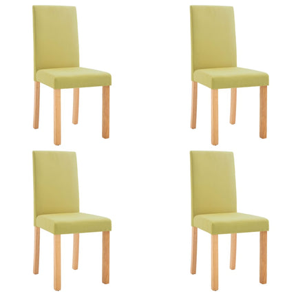 Dining Chairs 4 pcs Green Fabric