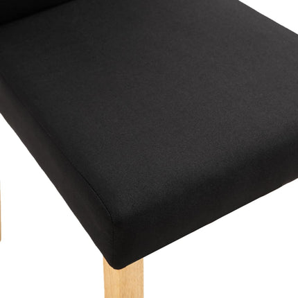 Dining Chairs 4 pcs Black Fabric