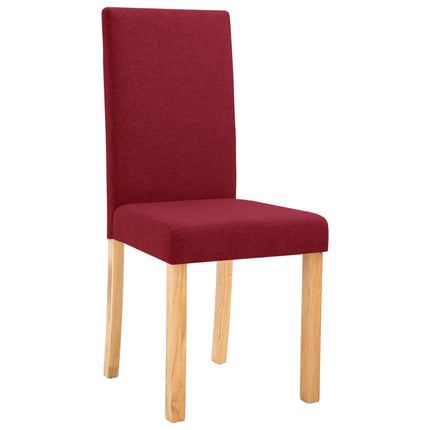 Dining Chairs 2 pcs Wine Red Fabric