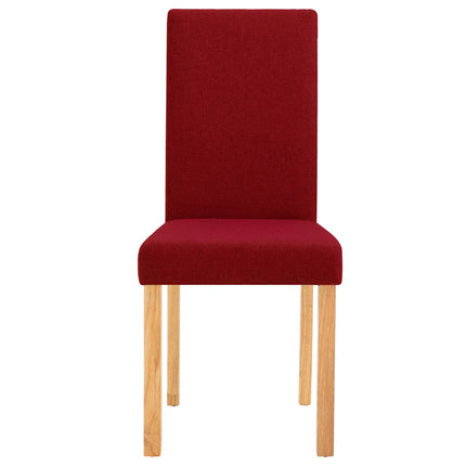Dining Chairs 2 pcs Wine Red Fabric