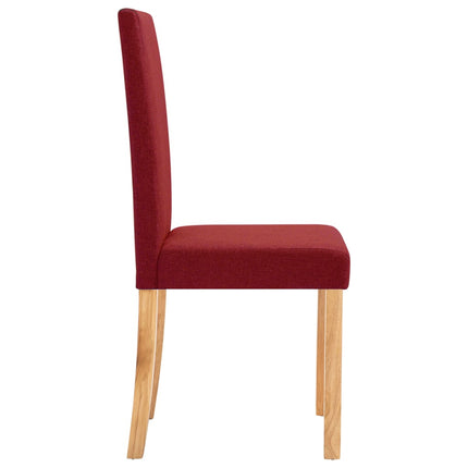 Dining Chairs 2 pcs Wine Red Fabric