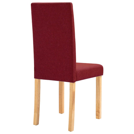 Dining Chairs 2 pcs Wine Red Fabric