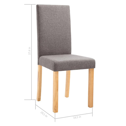 Dining Chairs 2 pcs Taupe Fabric