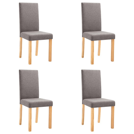 Dining Chairs 4 pcs Taupe Fabric
