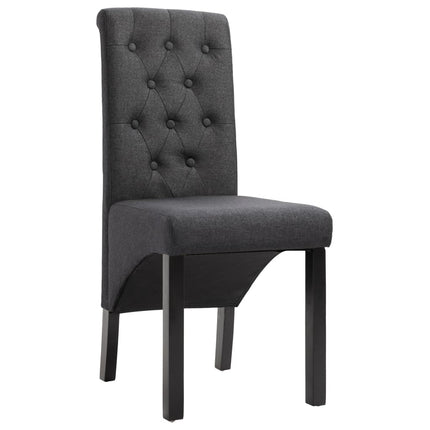 Dining Chairs 2 pcs Dark Gray Fabric
