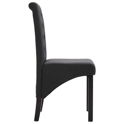 Dining Chairs 2 pcs Dark Gray Fabric