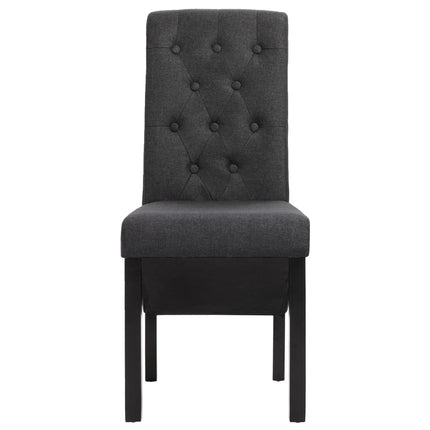 Dining Chairs 2 pcs Dark Gray Fabric