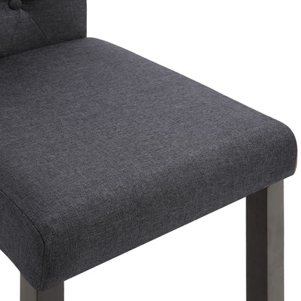 Dining Chairs 2 pcs Dark Gray Fabric