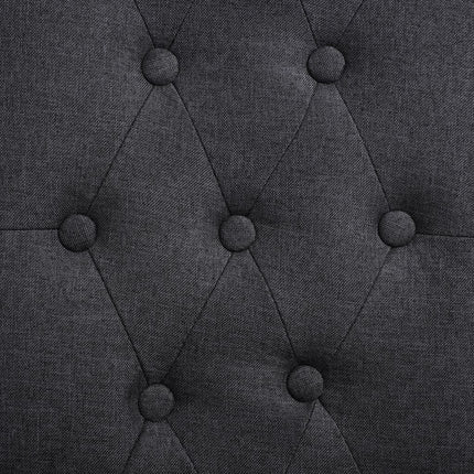 Dining Chairs 2 pcs Dark Gray Fabric