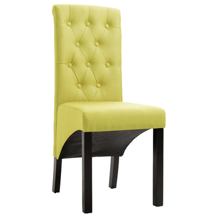 Dining Chairs 2 pcs Green Fabric