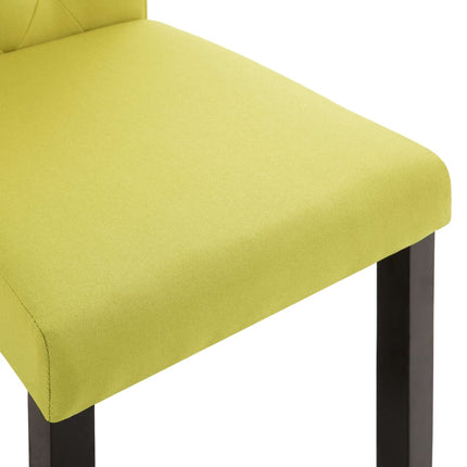 Dining Chairs 2 pcs Green Fabric