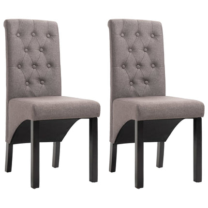 Dining Chairs 2 pcs Taupe Fabric