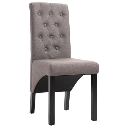 Dining Chairs 2 pcs Taupe Fabric