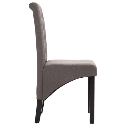Dining Chairs 2 pcs Taupe Fabric