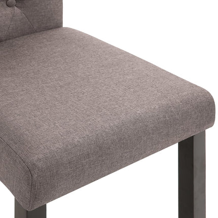 Dining Chairs 2 pcs Taupe Fabric