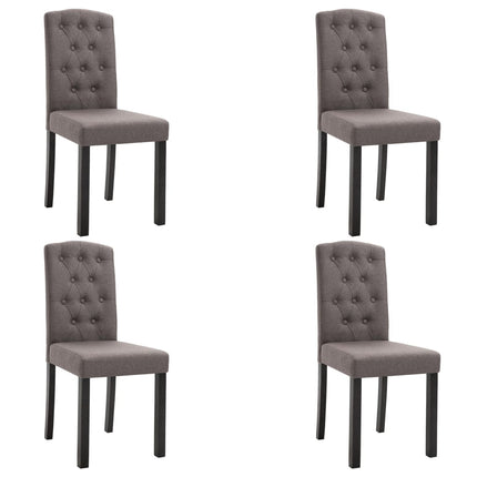 Dining Chairs 4 pcs Taupe Fabric