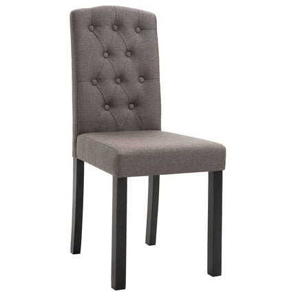 Dining Chairs 4 pcs Taupe Fabric