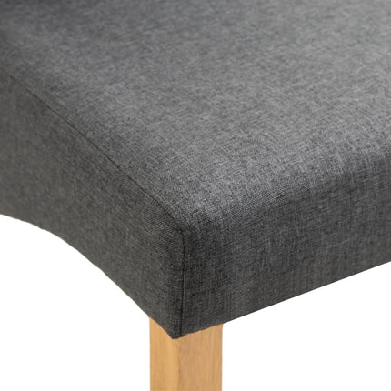 Dining Chairs 4 pcs Gray Fabric