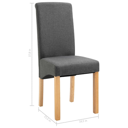 Dining Chairs 4 pcs Gray Fabric
